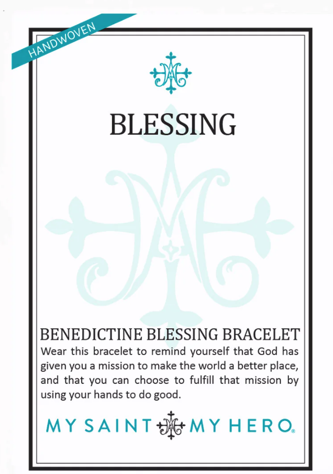 Gratitude St. Benedict Blessing Bracelet - Handwoven – My Saint My