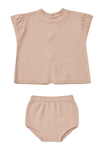 PENNY KNIT SET IN BLUSH by QUINCY MAE