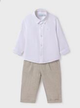 Load image into Gallery viewer, ABEL &amp; LULA BOY LINEN SHIRT AND PANT SET