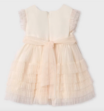Load image into Gallery viewer, ABEL &amp; LULA BABY GIRL PLEATED RUFFLE DRESS NATURAL