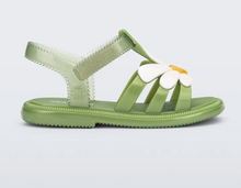 Load image into Gallery viewer, MINI MELISSA HIP BLOOM SANDAL IN GREEN