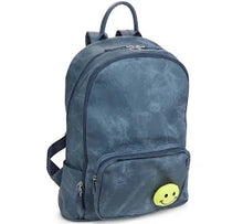 Load image into Gallery viewer, BARI LYNN  FADED DENIM SMILEY BACKPACK | BACK TO SCHOOL