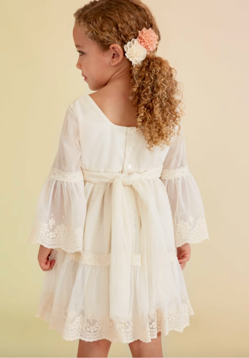 Embroidered Tulle Girl Dress