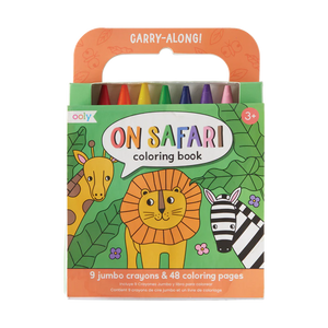 CARRY ALONG COLORING BOOK AND CRAYONS | ON SAFARI