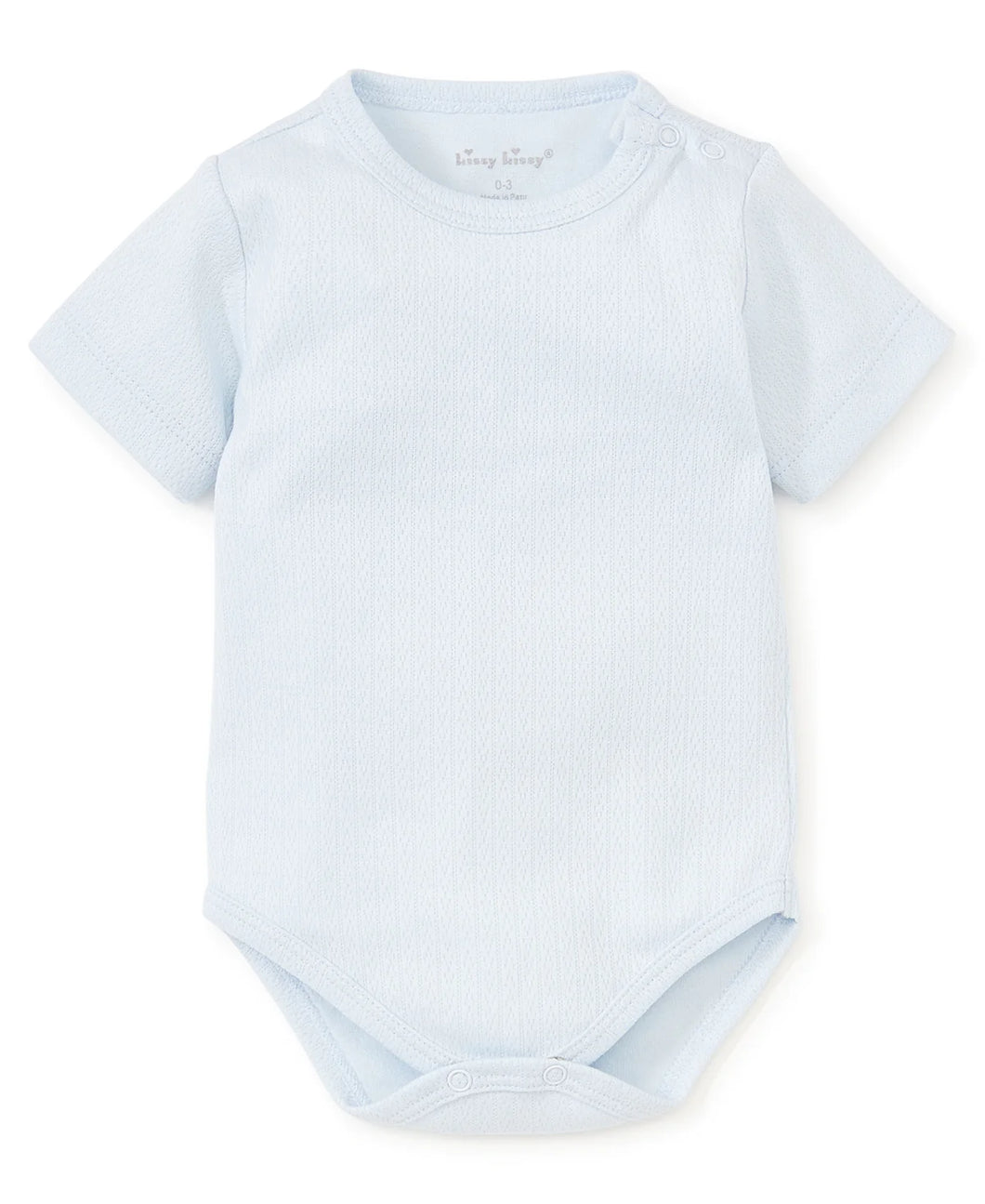 BABY POINTELLE SMALL SLEEVE BODY IN BLUE | KISSY KISSY