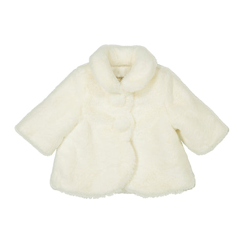 MAYORAL BABY FUR COAT IN NATURAL COLOR | 2451