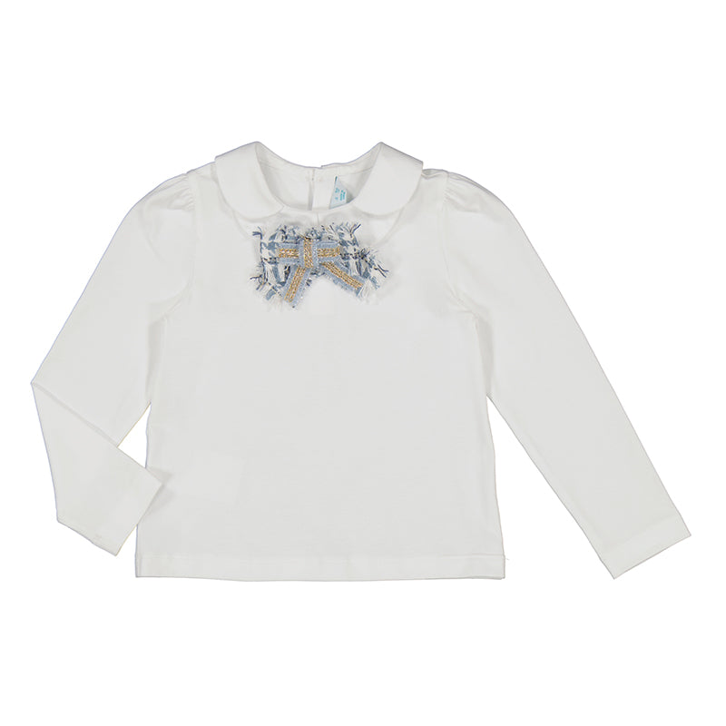 ABEL & LULA LONG SLEEVE TOP WITH APPLIQUE | 5674