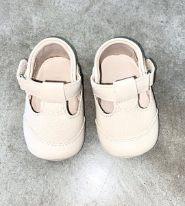 BABY T STRAP LEATHER SHOES IN LIGHT BLUE | ALSO IN CREAM