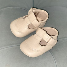Load image into Gallery viewer, BABY T STRAP LEATHER SHOES IN LIGHT BLUE | ALSO IN CREAM