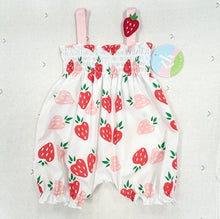 Load image into Gallery viewer, ZUCCINI BABY STRAWBERRY DONNA ROMPER SHORTCAKE