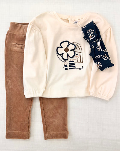 MAYORAL BABY & TODDLER PRINTED T SHIRT WITH A HEADBAND & LEGGING SET          2078