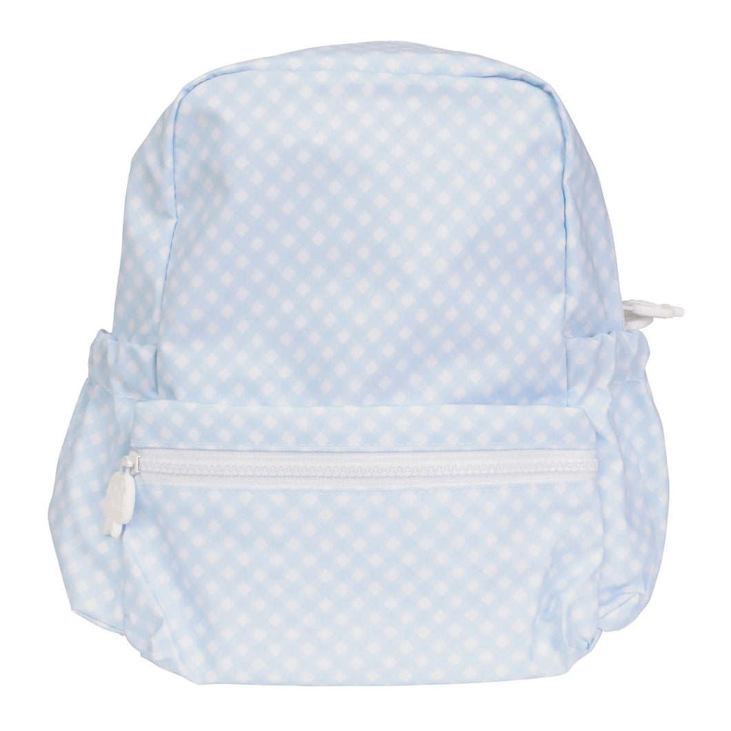 BLUE GINGHAM SMALL BACKPACK