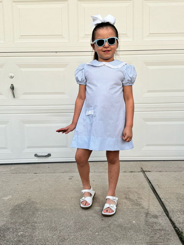 LULLABY SET 1956 POCKET DRESS BARKER BLUE MINI GINGHAM