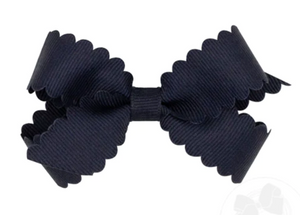 MINI SCALLOPED EDGE GROSSGRAIN HAIRBOW RED | MORE COLORS