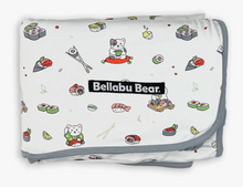 Load image into Gallery viewer, SUCHI LUCKY CAT BAMBOO BLANKET  |  BELLABU BEAR