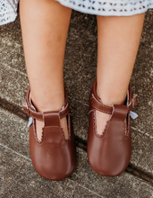 Load image into Gallery viewer, LITTLE LOVE BUG CHOCOLATE T BAR SHOES