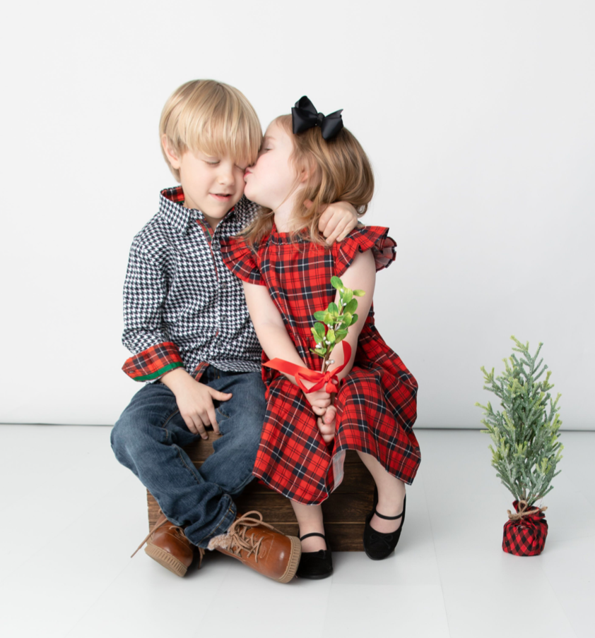 TUK TUK DRESS RUFFLE IN PLAID