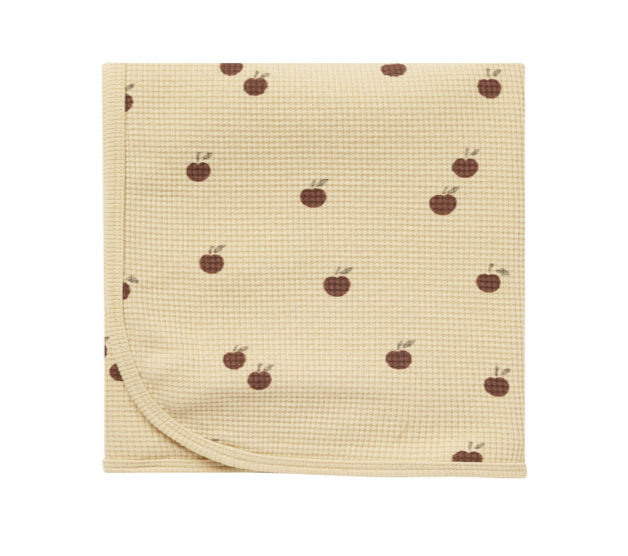 WAFFLE BABY BLANKET || APPLES || QUINCY MAE