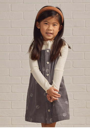 BUTTON JUMPER PEACE EMBROIDERY | RYLEE & CRU ON SALE