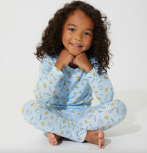 Load image into Gallery viewer, MILK AND COOKIES BLUE  PAJAMA 2 PC BAMBBO SET | BELLABU BEAR