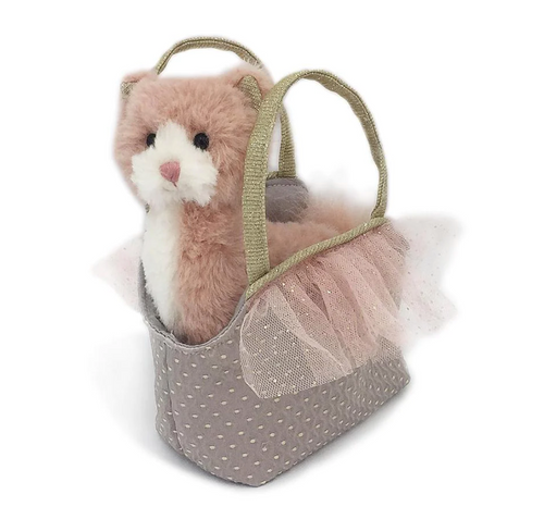 CALLIE KITTY PLUSH TOY IN A TOTE | MON AMI