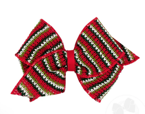 HOLIDAY SWEATER HAIR BOW | MNI KING