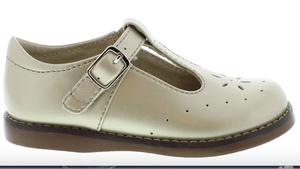 FOOTMATES SHERRY  T STRAP PEARL PEALIZED SHOES