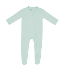 Load image into Gallery viewer, ZIPPERED FOOTIE IN SAGE | KYTE BABY