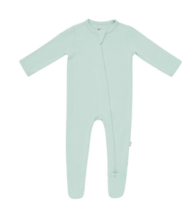 ZIPPERED FOOTIE IN SAGE | KYTE BABY