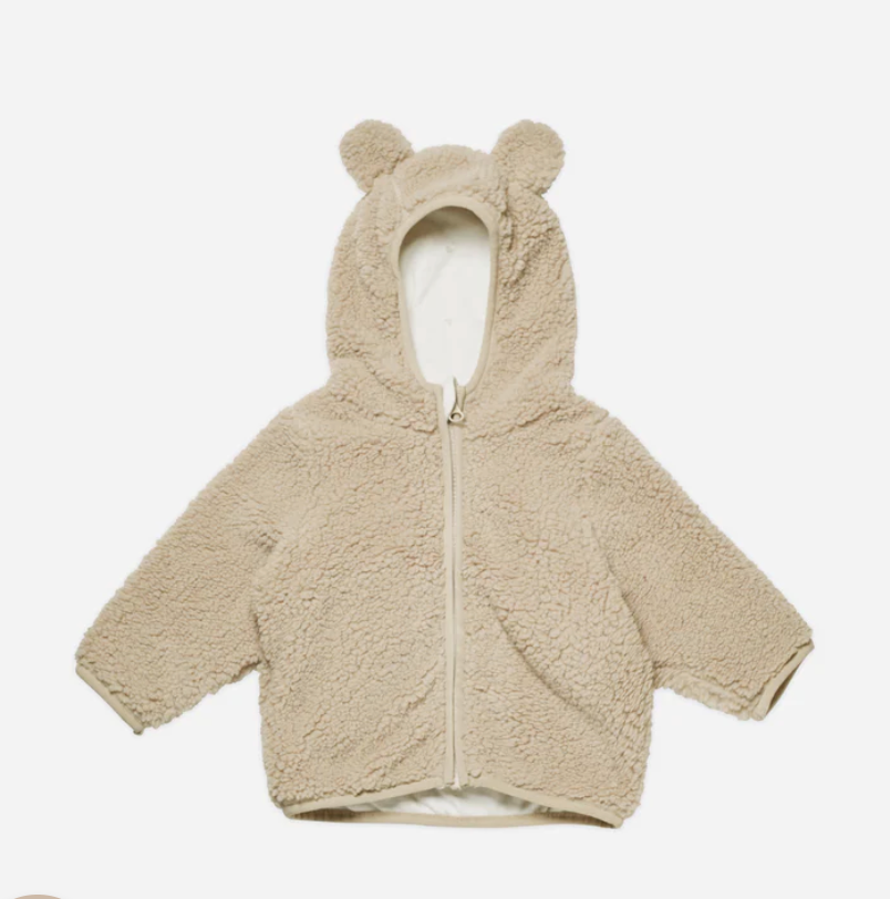 BEAR JACKET IN SAND | QUINCY MAE
