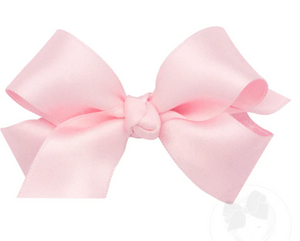 WEE ONES - MINI FRENCH SATIN HAIRBOWS  LIGHT PINK | MORE COLORS