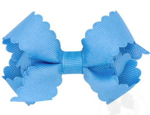 WEE ONES _MINI SCALLOPED EDGE HAIR BOWS _SPRING2024