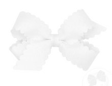 Load image into Gallery viewer, WEE ONES _MINI SCALLOPED EDGE HAIR BOWS _SPRING2024