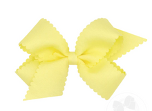 Load image into Gallery viewer, WE ONES _ MEDIUM SCALLOP HAIR BOW YELLOW _ MORE COLORS SPRING 2024