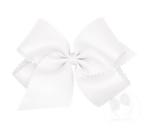 WEE ONES _ KING GROSSGRAIN SCALLOP HAIR BOW SPRING 2024