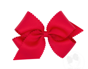 WEE ONES _ KING GROSSGRAIN SCALLOP HAIR BOW SPRING 2024