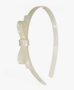 THIN BOW HEADBAND PEARL WHITE | MORE COLORS BY LILIES & ROSES|
