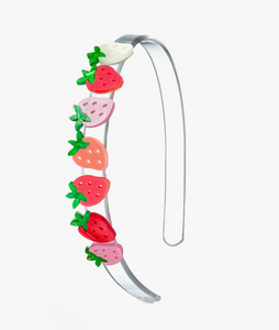 STRAWBERRY PEARLIZED HEADBAND | LILIES & ROSES