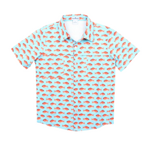 Load image into Gallery viewer, RED SNAPPER SHORT SLEEVE SHIRT BOY AND MEN SIZES | BLUE QUAIL CLOTHING CO