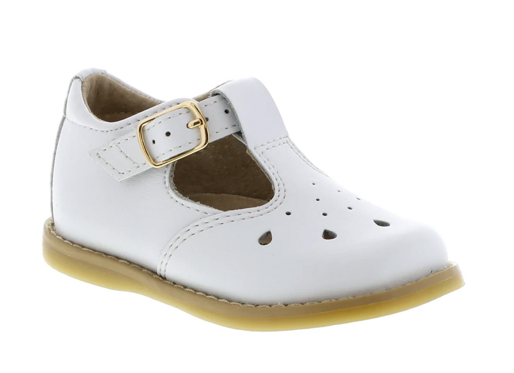 FOOTMATES HARPER SHOES LEATHER IN WHITE