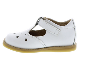 FOOTMATES HARPER SHOES LEATHER IN WHITE