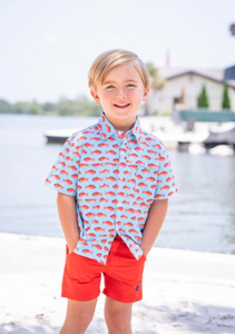 RED SNAPPER SHORT SLEEVE SHIRT BOY AND MEN SIZES | BLUE QUAIL CLOTHING CO