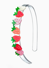 Load image into Gallery viewer, STRAWBERRY PEARLIZED HEADBAND | LILIES &amp; ROSES