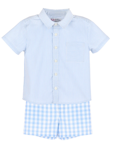 NEW CLASSIC'S BABY &  BOY SHORT SET BLUE