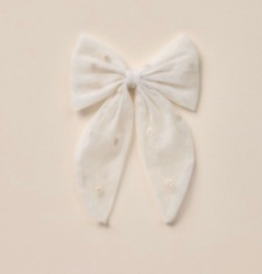 OVERSIZED HAIR BOW IN IVORY | NORALEE