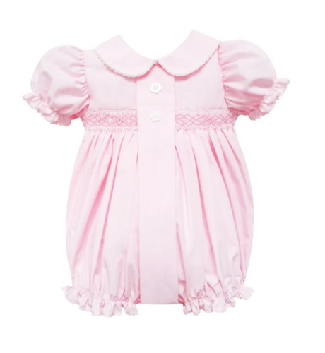 ZUCCINI BABY SWEETLY SMOCKED  BUBBLE IN PINK