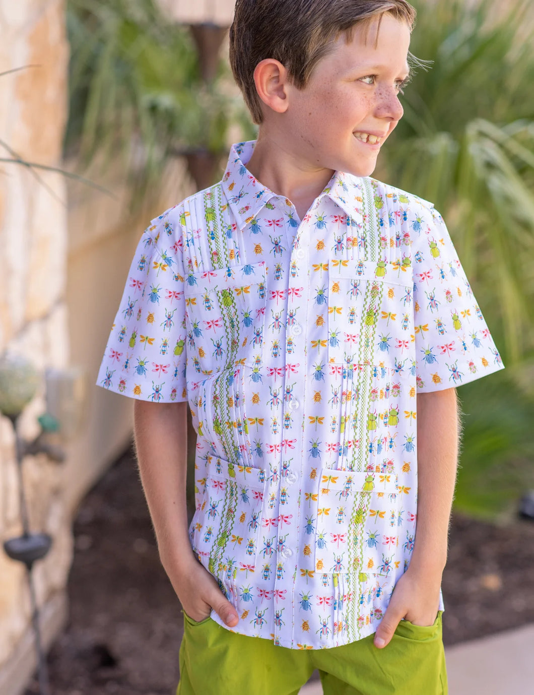 BLUE QUAIL BETTLES GUAYABERA