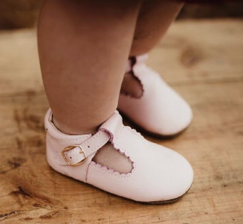 LITTLE LOVE BUG | PINK T BAR MOCASSINS ND