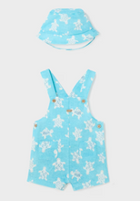 Load image into Gallery viewer, MAYORAL NEWBORN DUNGAREE WITH BUCKET HAT SET | CAPRI
