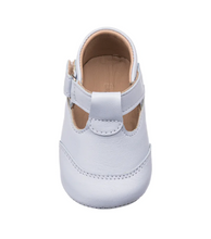 Load image into Gallery viewer, BABY T STRAP LEATHER SHOES IN LIGHT BLUE | ALSO IN CREAM